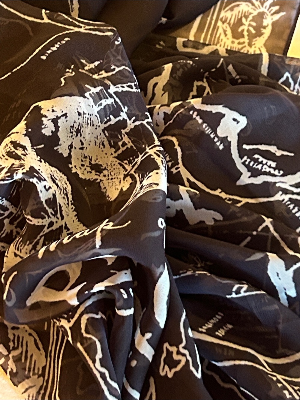 Cape Cod Map Scarf  - Blue - Picture 11 of 12